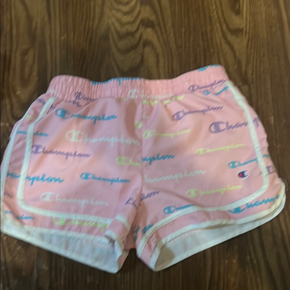 Champion Kids Light Pink Logo Shorts